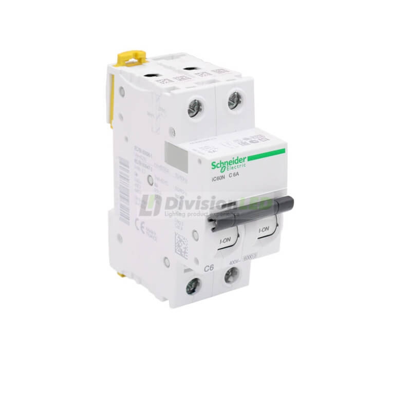 SCHNEIDER A9F79206 Interruptor magnetotérmico iC60N 2P 6A C