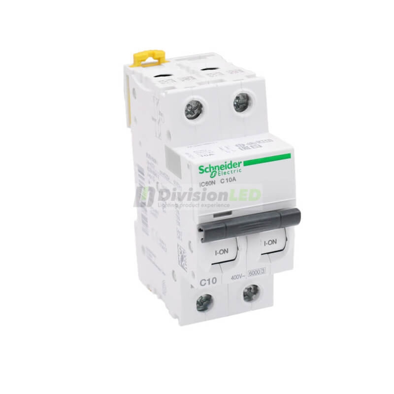 SCHNEIDER A9F79210 Interruptor magnetotérmico iC60N 2P 10A C