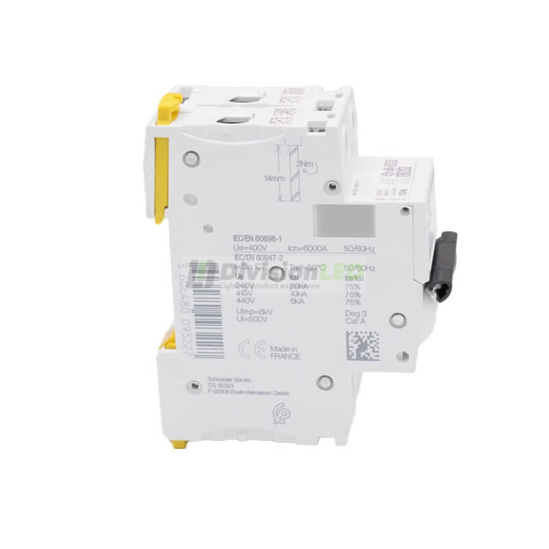 SCHNEIDER A9F79210 Interruptor magnetotérmico iC60N 2P 10A C
