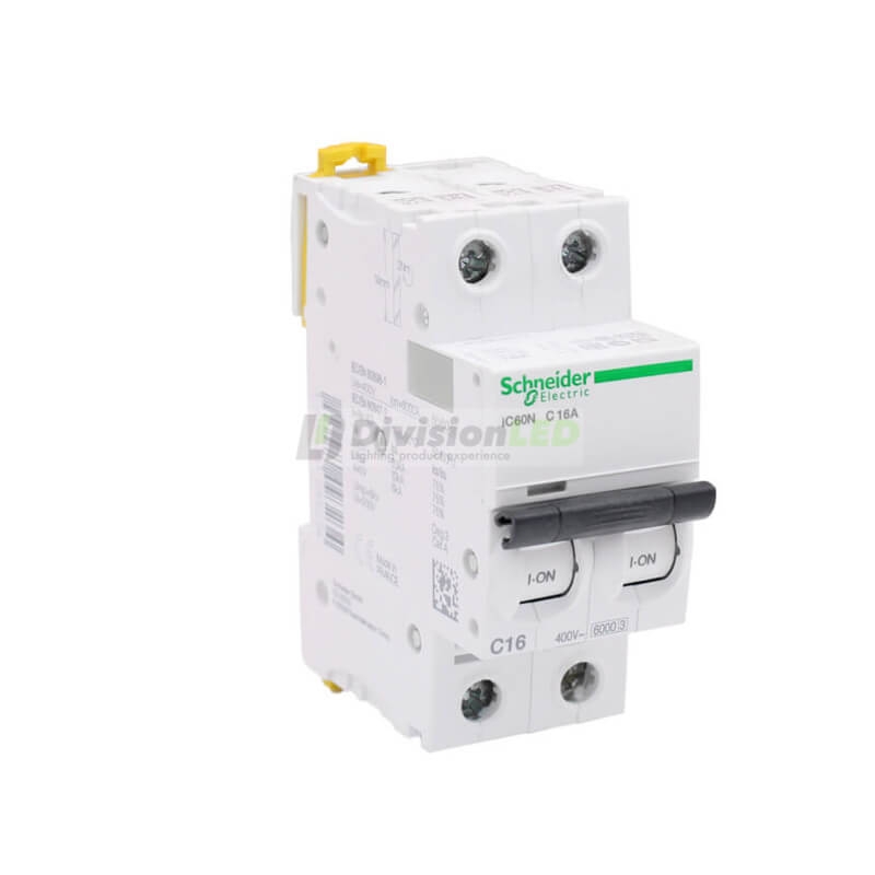 SCHNEIDER A9F79216 Interruptor magnetotérmico iC60N 2P 16A C