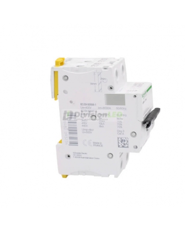 SCHNEIDER A9F79216 Interruptor magnetotérmico iC60N 2P 16A C