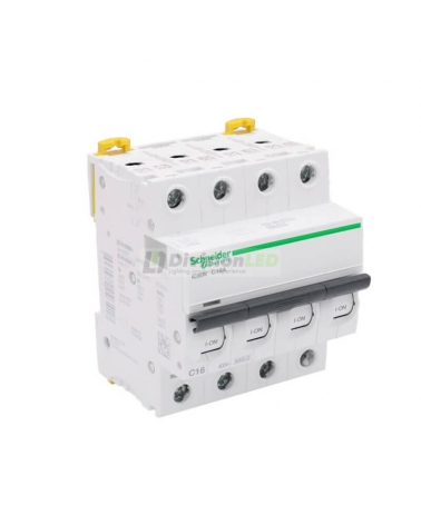 SCHNEIDER A9F79416 Interruptor magnetotérmico iC60N 4P 16A C