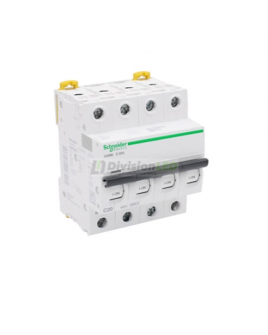 SCHNEIDER A9F79420 Interruptor magnetotérmico iC60N 4P 20A C