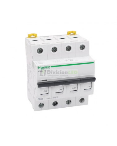 SCHNEIDER A9F79432 Interruptor magnetotérmico iC60N 4P 32A C
