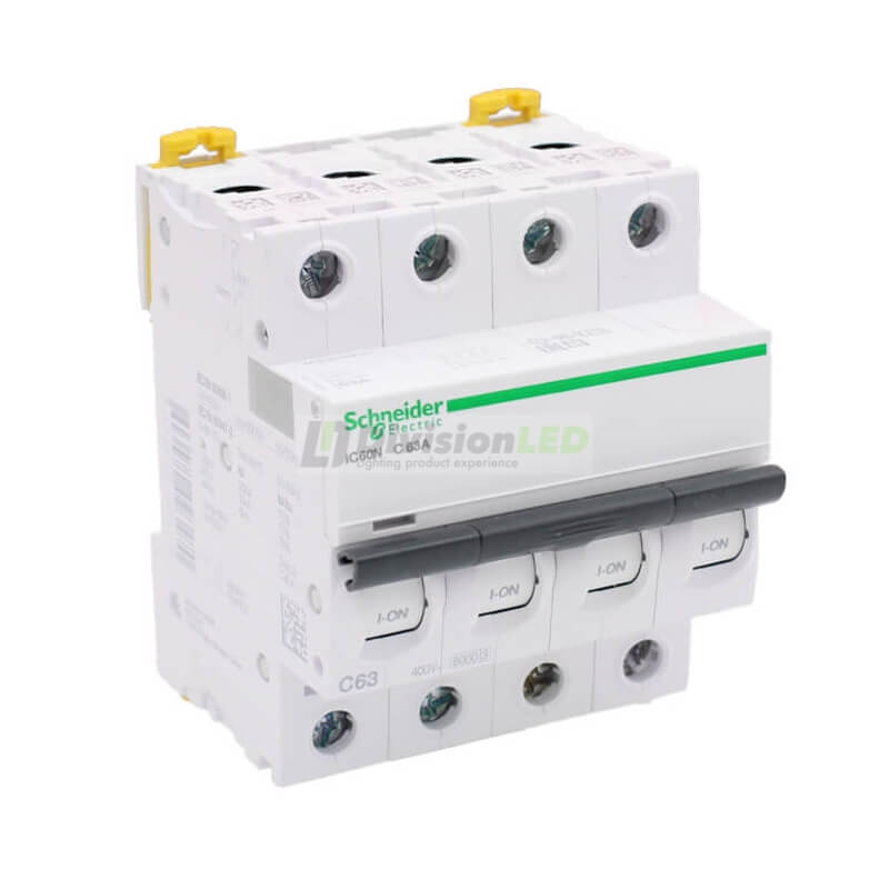 SCHNEIDER A9F79463 Interruptor magnetotérmico iC60N 4P 63A C