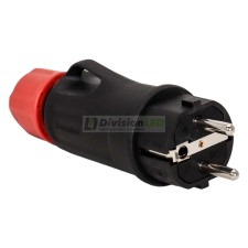FAMATEL 1165 Clavija TT 16A-250V Negro con prensaestopa