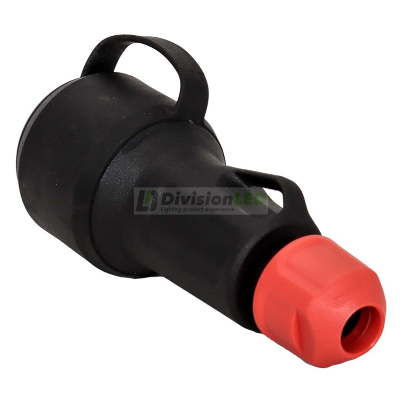 FAMATEL 2165 Base TT 16A-250V C/Tapa Negro con prensaestopa