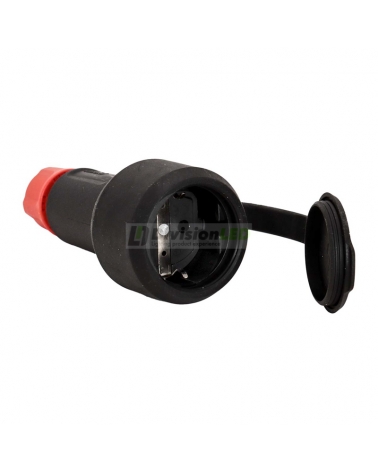 FAMATEL 2165 Base TT 16A-250V C/Tapa Negro con prensaestopa