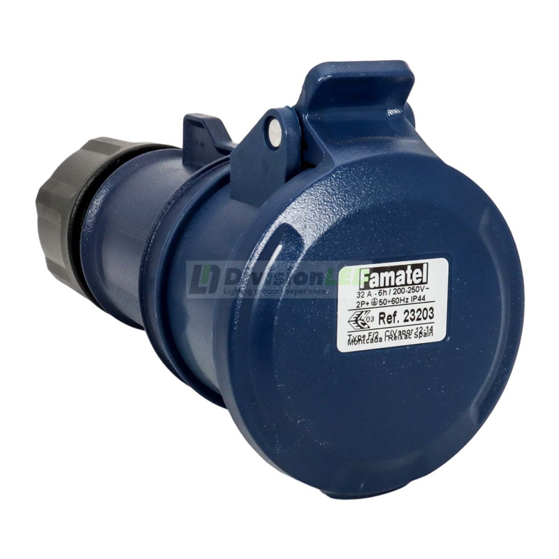 FAMATEL 23203 Base aérea 2P+T 32A 230V IP44