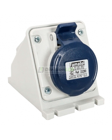 FAMATEL 23290 Base pared 2P+T 16A 230V IP44