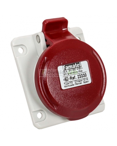 FAMATEL 23330 Base inclinada 10° 3P+T 16A 400V IP44 75x85