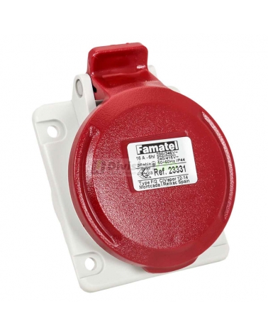 FAMATEL 23331 Base inclinada 10° 3P+N+T 16A 400V IP44 75x85
