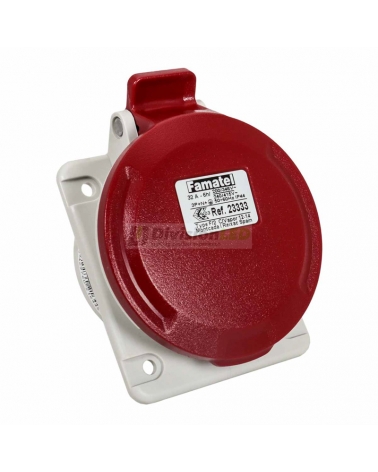 FAMATEL 23333 Base inclinada 10° 3P+N+T 32A 400V IP44 80x95