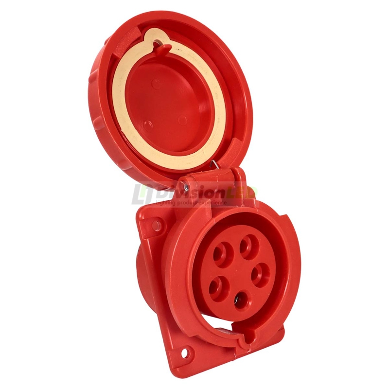 FAMATEL 24332 Base inclinada 10° 3P+T 32A 400V IP67 80x95