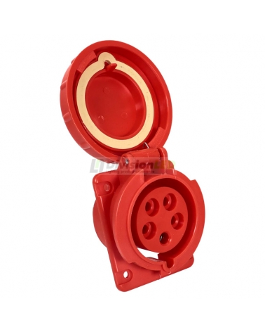 FAMATEL 24332 Base inclinada 10° 3P+T 32A 400V IP67 80x95