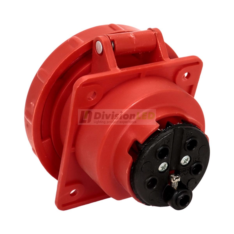 FAMATEL 24332 Base inclinada 10° 3P+T 32A 400V IP67 80x95