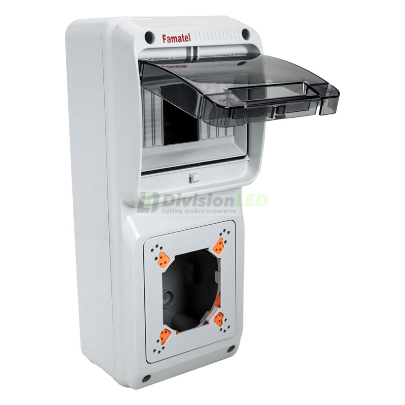 FAMATEL 3928 Caja 6 modulos para 1 mecanismo 305x125x107 para IP65
