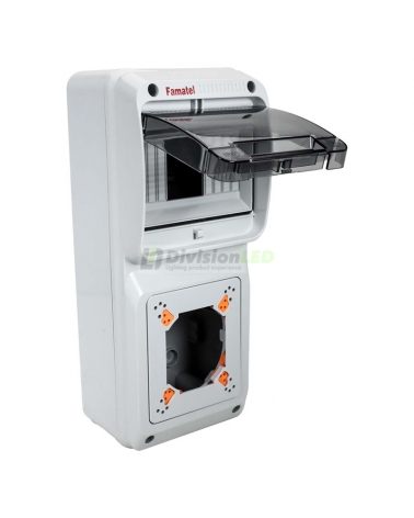FAMATEL 3928 Caja 6 modulos para 1 mecanismo 305x125x107 para IP65