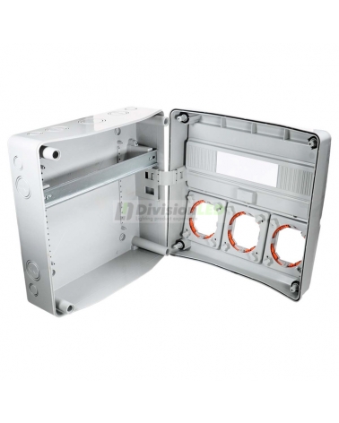 FAMATEL 3975 Caja 16 modulos para 3 mecanismos 320x320x150 enlazable para IP65