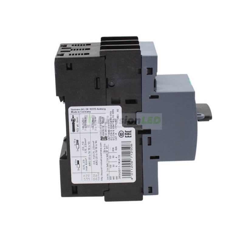 Siemens SIRIUS 3RV2011-1KA10 Guardamotor S00 sobrecarga 9-12.5A cortocircuito 163A