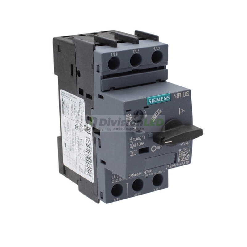 Siemens SIRIUS 3RV2021-4FA10 Guardamotor S0 sobrecarga 34-40A cortocircuito 480A