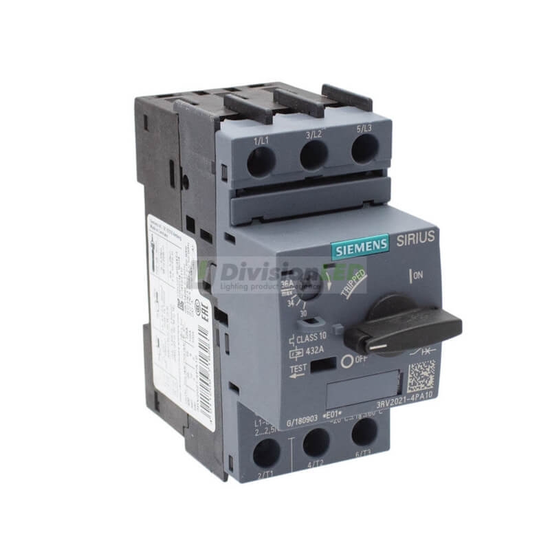Siemens SIRIUS 3RV2021-4PA10 Guardamotor S0 sobrecarga 30-36A cortocircuito 432A