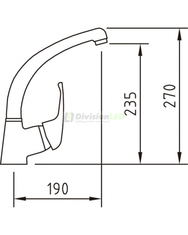 Clever 92351 grifo de cocina monomando caño fundido N Panam Urban