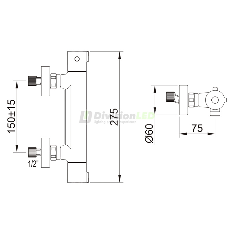 Clever 61007 Kit ducha termostática UP Urban