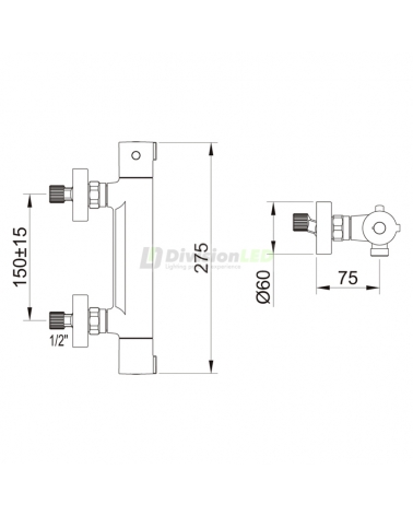 Clever 61007 Kit ducha termostática UP Urban