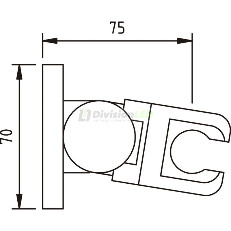 esquema Clever 90011 Soporte pared teléfono ducha ABS articulado