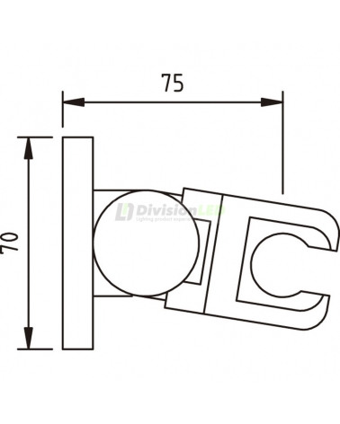 esquema Clever 90011 Soporte pared teléfono ducha ABS articulado