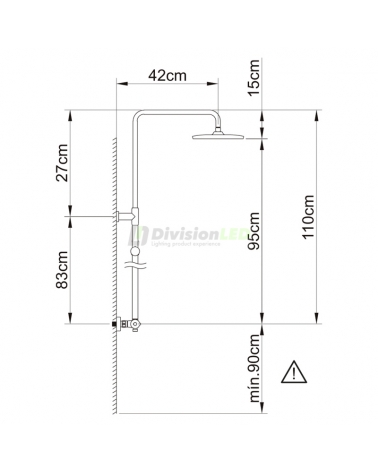 Clever 61006 Kit conjunto ducha termostática UP Urban Box