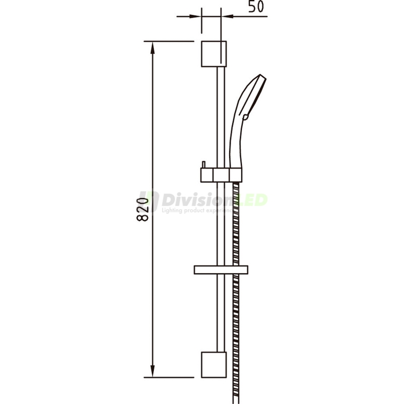 Clever 98886 Kit conjunto barra ducha ABS Ø20x820 3 Funciones