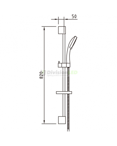 Clever 98886 Kit conjunto barra ducha ABS Ø20x820 3 Funciones