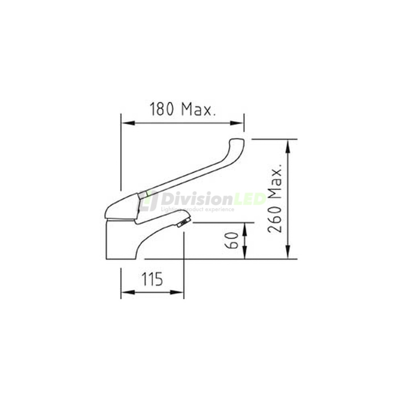 Clever 94694 Grifo lavabo 60mm monomando gerontológico Panam Urban