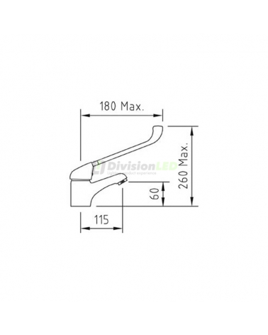 Clever 94694 Grifo lavabo 60mm monomando gerontológico Panam Urban