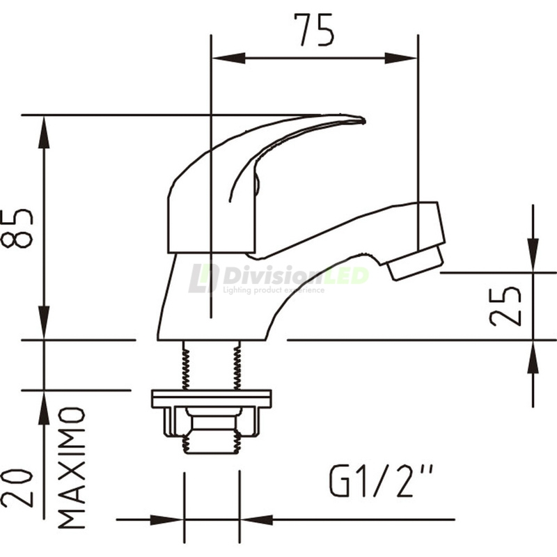 Esquema Clever 98458 Grifo lavabo 25mm monomando Panam Urban