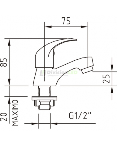 Esquema Clever 98458 Grifo lavabo 25mm monomando Panam Urban