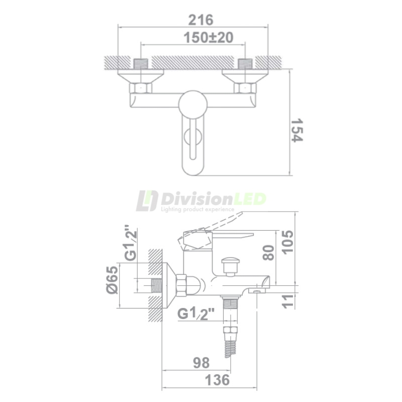 Gala 38760 Grifo Bañera-Ducha monomando KLYS