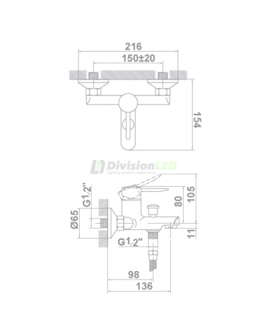 Gala 38760 Grifo Bañera-Ducha monomando KLYS