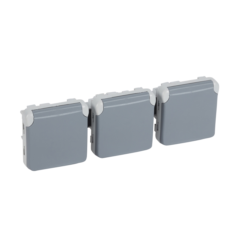 LEGRAND 069578 plexo-base de corriente 3x2p+t horizontal gris