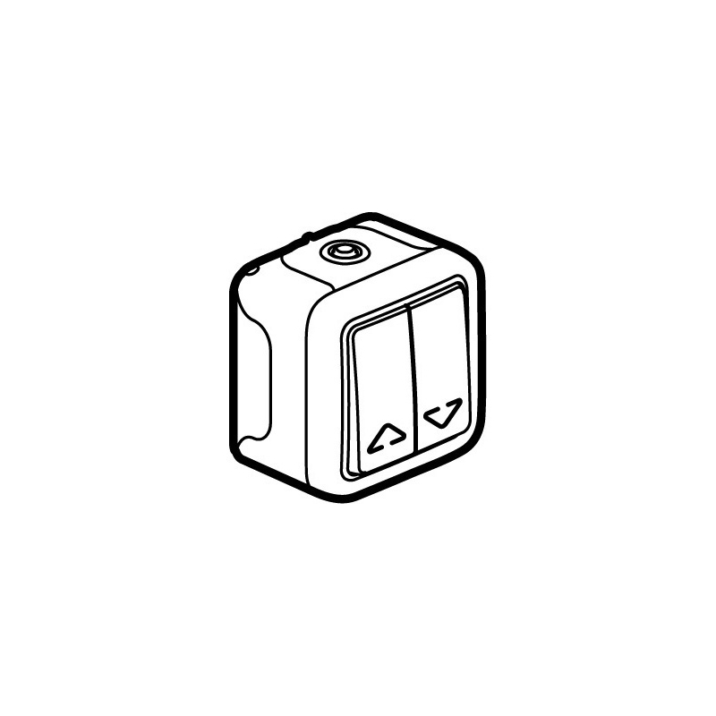 LEGRAND 069718 plexo-monoblock superficie conmutador persiana 10a gris