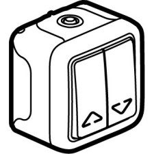 LEGRAND 069758 plexo-monoblock superficie conmutador persiana 10a blanco