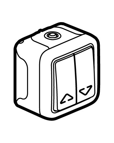 LEGRAND 069769 plexo-monoblock superficie pulsador persiana 10a blanco