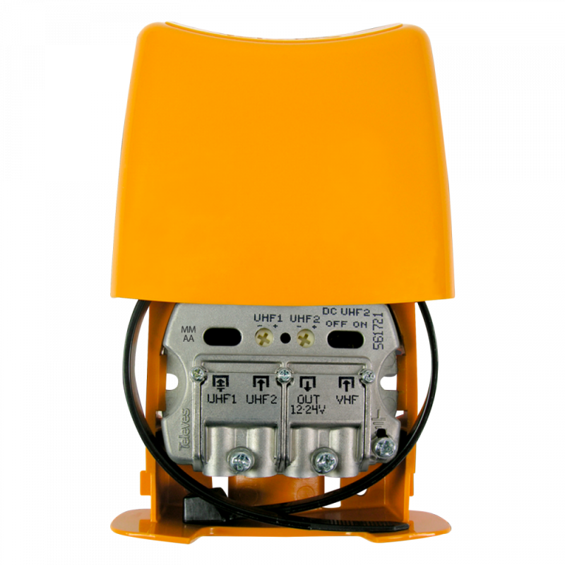 Amplificador de mástil NanoKom 3 entradas UHF-UHF-VHFmix LTE700 5G Televes 561721
