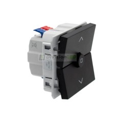 SIMON 20000333-098 Interruptor de persianas con 3 posiciones negro mate SIMON 270