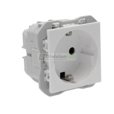 SIMON 20000432-090 Base de enchufe schuko con embornamiento por tornillo blanco SIMON 270