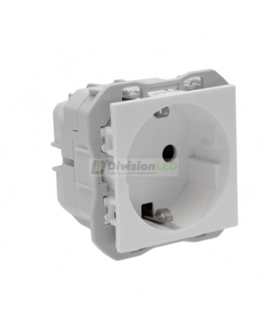 SIMON 20000432-090 Base de enchufe schuko con embornamiento por tornillo blanco SIMON 270