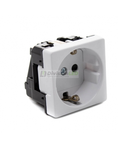 Base enchufe Schuko 16A 250V Blanco Simon 27472-65