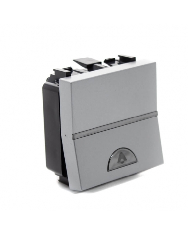 Niessen Zenit N2204 PL Pulsador grabado campana modulo ancho plata